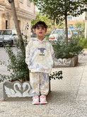 هودی جاگر اسپرت دخترانه و پسرانه آبرنگی حوله ای مناسب برای 2تا 8سال